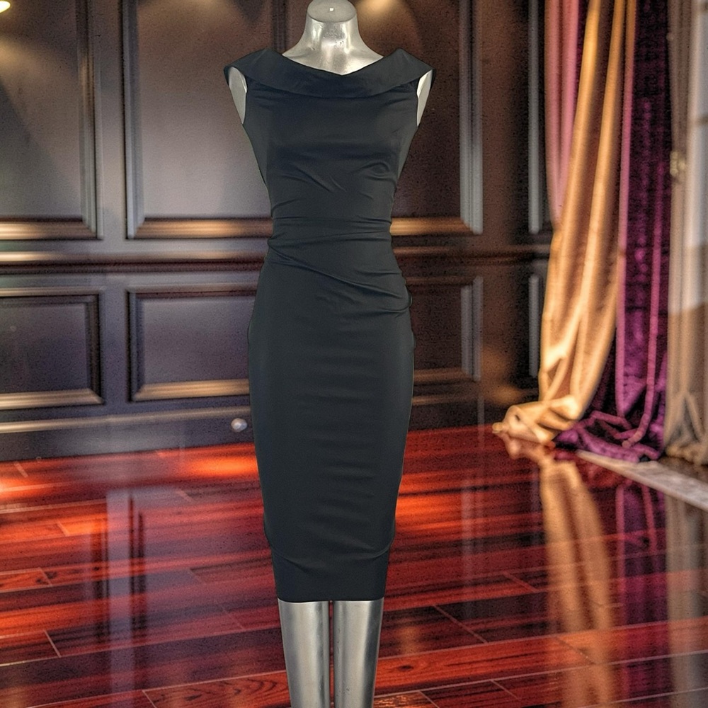 Very Elegant Aida Black Sleeveless Dress in size 4 - Picture 6 of 6